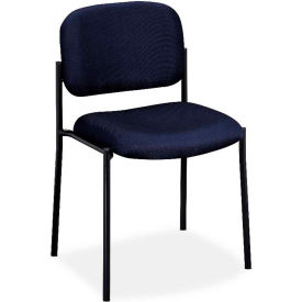 Hon Company BSXVL606VA90 basyx® by HON® Stacking Armless Guest Chair - Fabric - Navy image.