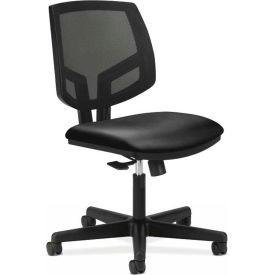Hon Company HON5711SB11T HON® Armless Task Chair with Mesh Back - Fabric - Low Back - Black - Volt Series image.