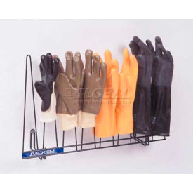 Horizon Mfg Enterprises, Inc 2044-PVC Horizon Mfg. Glove Rack, 2044-PVC, Dark Green, Holds 4 Pairs, PVC Coated, 5-1/4"L image.