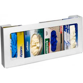 Horizon Mfg Enterprises, Inc 5116-W Horizon Mfg. Top Loading Plastic Horizontal Glove Dispenser, Holds 4 Boxes, 11"H x 20"W x 4"D, White image.