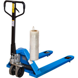 Pallet Jack Stretch Wrap Rack for 18" Rolls, Vertical Mount, White view 2