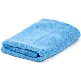 Hospeco 2503-20X40 Microworks Microfiber Bath Towel 24" x 40" Blue - 2503-20X40 image.