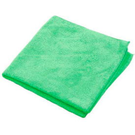 Hospeco 2512-G-DZ Microworks Microfiber Towel 12" x 12", Green 12 Towels/Pack - 2512-G-DZ image.