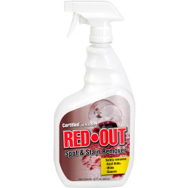 Hospeco C327-009 Nilodor Certified® Red-Out Stain & Odor Remover Liquid Spotter, Quart Bottle, 6/Case image.