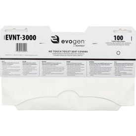 Hospeco EVNT-3000 Hospeco® Evogen® EVNT Toilet Seat Cover - 100 Sheets/Pack, 30 Packs/Case image.
