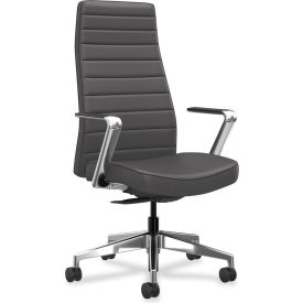 HON® Cofi Executive High Back Chair Supports Up to 300 lb Graphite/Aluminum 