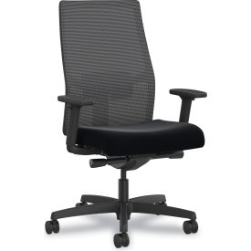 HON® Ignition 2.0 4-Way Stretch Task Chair Gray Adj. Lumbar Support 17" - 21"H Seat Black 