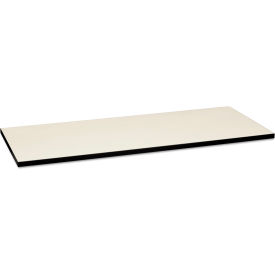 HON® Huddle Table Top Rectangle Flat Edge 60"W x 24"D Silver Mesh Finish 