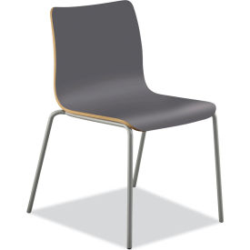 HON® Ruck Laminate Chair Supports Up to 300 lb 18" Seat Height Charcoal/Silver 