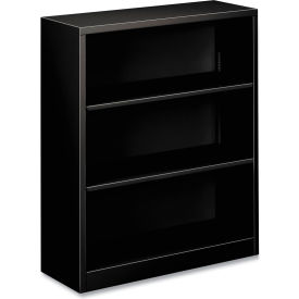 HON® Metal Bookcase Three-Shelf 34-1/2"W x 12-5/8"D x 41"H Black
