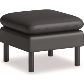 HON® Parkwyn Square Reception Ottoman 23"W x 23"D x 17-1/2"H Black