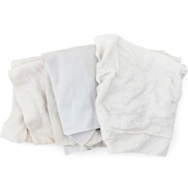 Hospeco 333-25 Reclaimed Sweatshirt/Fleece Rags, White, 25 Lbs. - 333-25 image.
