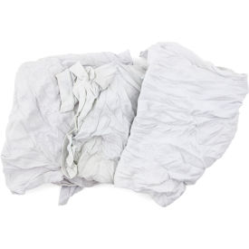 Hospeco 340-10 Reclaimed T-Shirt Knit Rags, White, 10 Lbs. - 340-10 image.