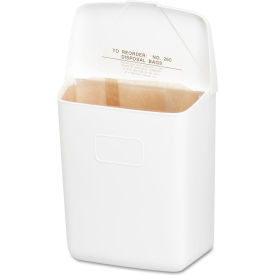 Health Gards Plastic Convertible Sanitary Napkin Receptacle White 1 Gallon - HOS250201W