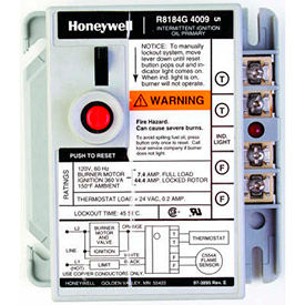 RESIDEO R8184G4009 Honeywell Protectorelay Oil Burner Control W/ 45 Sec Lock Out Timing R8184G4009 image.