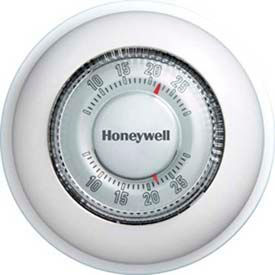 RESIDEO T87K1007 Honeywell The Round® Mercury Free Thermostat T87K1007, With Manual Changeover Rwy  image.