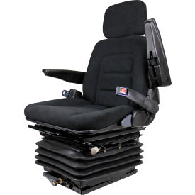 Concentric™ 330 Series Full Adjustable Seat with Arm Rests & Suspension Fabric Black