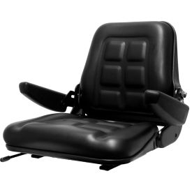 Concentric™ 355 Series Universal Fold-Down Back Seat with Flip-Up Armrests Vinyl Black