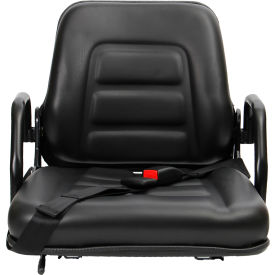 Concentric™ 355 Series Universal Fold-Down Back Seat with Hip Restraints Vinyl Black