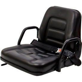 Concentric™ 355 Series Universal Fold-Down Back Seat with Retractable Seat Belt Vinyl Black