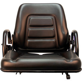 Concentric™ 355 Series Universal Fold-Down Back Seat w/ Operator Presence Switch Vinyl Black