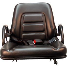 Concentric™ 355 Series Universal Fold-Down Back Seat w/ Hip Restraints & Seat Belt Vinyl Blk