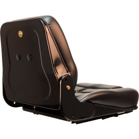 Concentric™ 355 Series Universal Fold-Down Back Seat with Slide Rails Vinyl Black