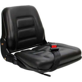 Concentric™ 355 Series Universal Fold-Down Back Seat with Slide Rails & Seat Belt Vinyl Black