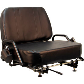Concentric 3700 Series Simple Seat with Hip Restraints & Slide Rails Vinyl Black 