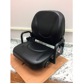 Concentric Fold-Down Back Seat with Hip Restraints & Retractable Belt Vinyl Black 