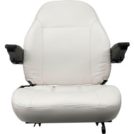 Concentric™ 440 Series Premium High-Back Seat with Arm Rests & Slide Rails Vinyl Gray