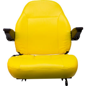 Concentric™ 440 Series Premium High-Back Seat with Arm Rests & Slide Rails Vinyl Yellow