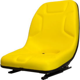 Concentric™ 460 Series Ultra High-Back Steel Pan Seat with Slide Rails Vinyl Yellow