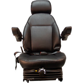 Concentric™ 470 Series HD Seat w/ Low Profile Mechanical Suspension & Slide Rails Vinyl Black