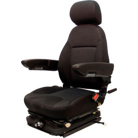 Concentric™ 470 Series Heavy Duty Seat with Low Profile Mechanical Suspension Fabric Black