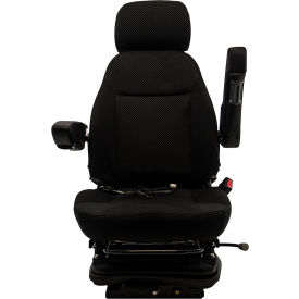 Concentric™ 470 Series High-Back Heavy Duty Seat with Arm Rests & Slide Rails Fabric Black