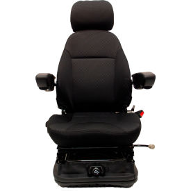 Concentric™ 470 Series Heavy Duty Seat w/ Low Profile Air Suspension Arm Rests Fabric Black