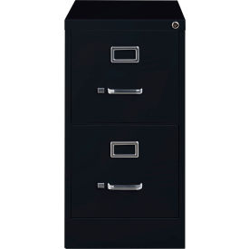 Hirsh Industries Inc 14410 Hirsh Industries® 25" Deep Vertical File Cabinet 2-Drawer Letter Size - Black image.