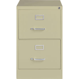 Hirsh Industries Inc 14412 Hirsh Industries® 25" Deep Vertical File Cabinet 2-Drawer Legal Size - Putty image.