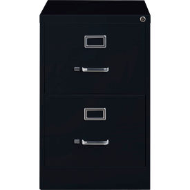 Hirsh Industries Inc 14413 Hirsh Industries® 25" Deep Vertical File Cabinet 2-Drawer Legal Size - Black image.