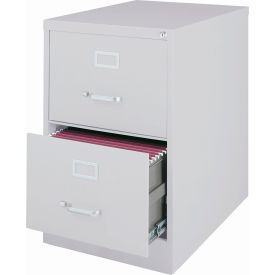 Hirsh Industries Inc 14414 Hirsh Industries® 25" Deep Vertical File Cabinet 2-Drawer Legal Size - Light Gray image.