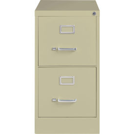 Hirsh Industries Inc 14415 Hirsh Industries® 26-1/2" Deep Vertical File Cabinet 2-Drawer Letter Size - Putty image.