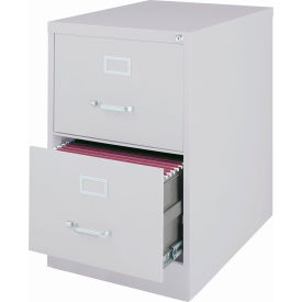 Hirsh Industries Inc 14420****** Hirsh Industries® 26-1/2" Deep Vertical File Cabinet 2-Drawer Legal Size - Light Gray image.