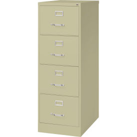 Hirsh Industries Inc 16701 Hirsh Industries® 26-1/2" Deep Vertical File Cabinet 4-Drawer Legal Size - Putty image.