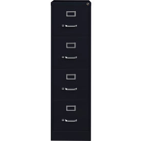 Hirsh Industries® 25"" Deep Vertical File Cabinet 4-Drawer Letter Size - Black