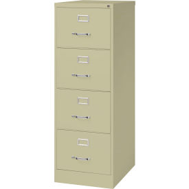 Hirsh Industries Inc 17548 Hirsh Industries® 25" Deep Vertical File Cabinet 4-Drawer Legal Size - Putty image.