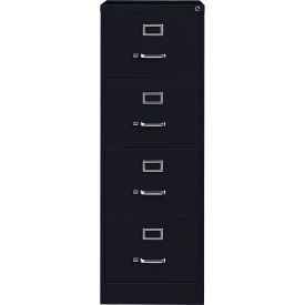 Hirsh Industries Inc 17549 Hirsh Industries® 25" Deep Vertical File Cabinet 4-Drawer Legal Size - Black image.