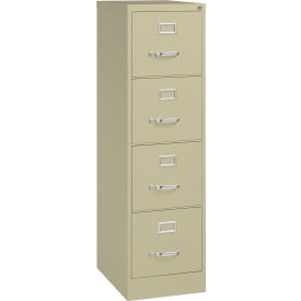 Hirsh Industries Inc 17891 Hirsh Industries® 22" Deep Vertical File Cabinet 4-Drawer Letter Size Putty image.
