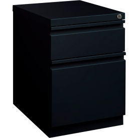 Hirsh Industries®20"" Deep Mobile Pedestal Box/File - Black