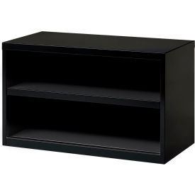 Hirsh Industries Inc 20508 Hirsh Industries® Low Credenza with 2 Open Shelves - 36"W - Black image.